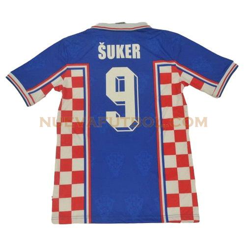 segunda camiseta suker 9 croacia 1998 hombre