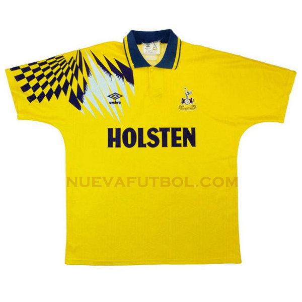 segunda camiseta tottenham hotspur 1991-1994 amarillo hombre