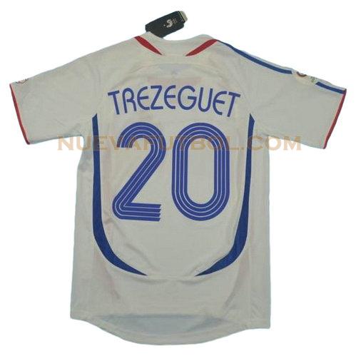 segunda camiseta trezeguet 20 francia copa mundial 2006 hombre