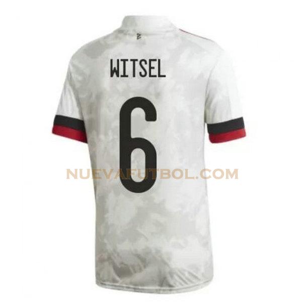 segunda camiseta witsel 6 bélgica 2020-2021 blanco hombre