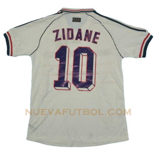 segunda camiseta zidane 10 francia copa mundial 1998 hombre