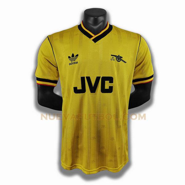 segunda player camiseta arsenal 1986 1988 amarillo hombre
