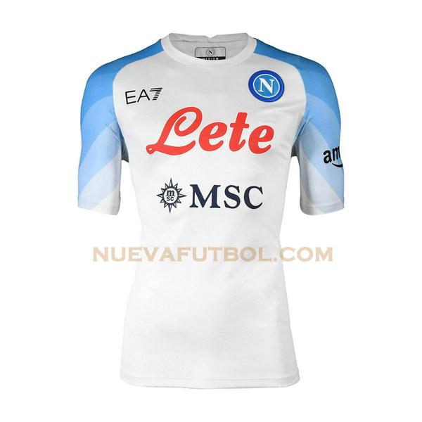 seunda camiseta nápoles 2022 2023 blanco hombre