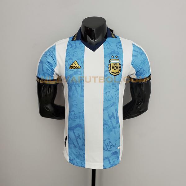 special edition camiseta argentina player 2022 2023 azul blanco hombre