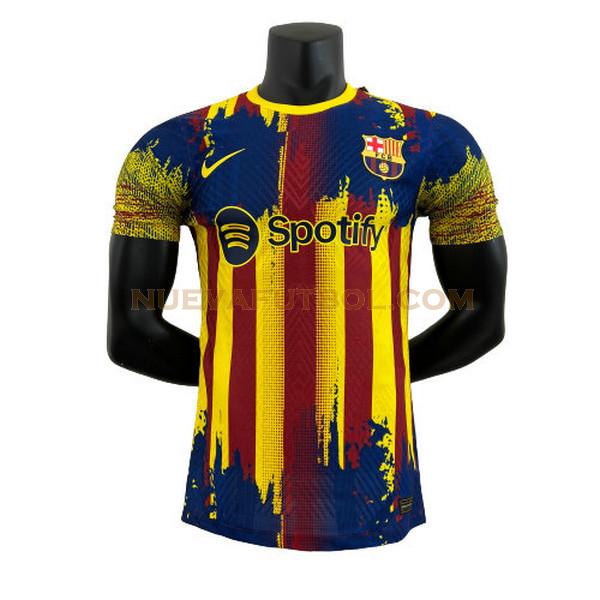 special edition camiseta barcelona player 2023 2024 amarillo azul hombre