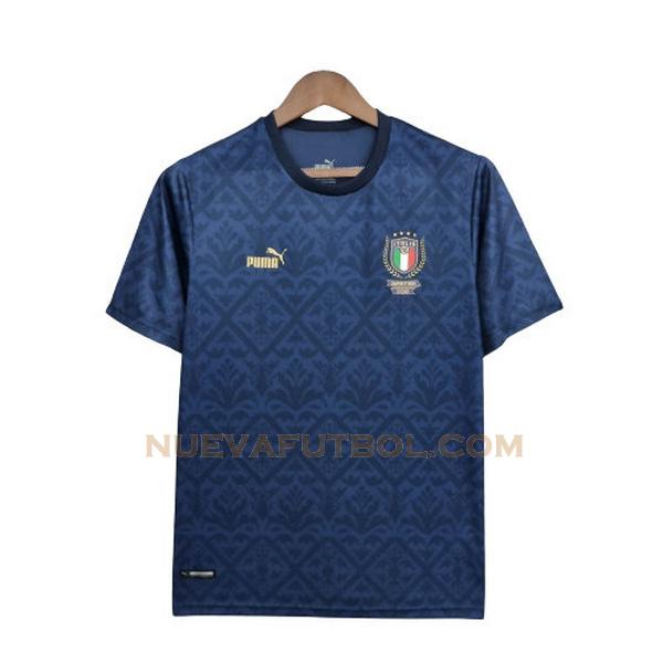 special edition camiseta italia 2022 euro azul negro hombre