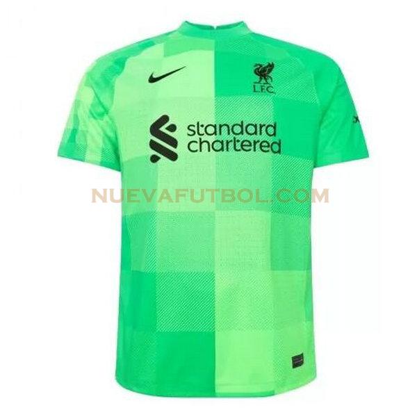 tailandia portero camiseta liverpool 2021 2022 verde hombre