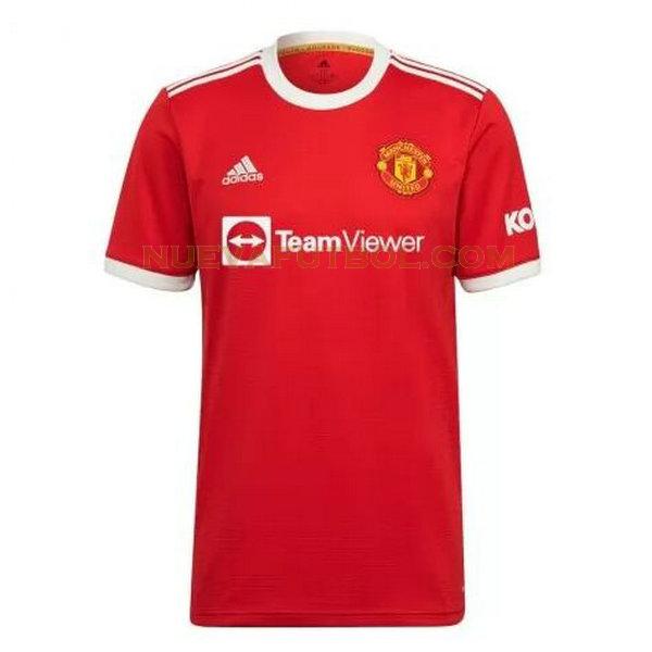 tailandia primera camiseta manchester united 2021 2022 rojo hombre