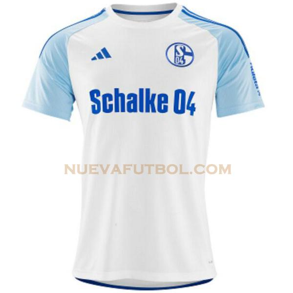 tailandia primera camiseta schalke 04 2023 2024 blanco azul hombre