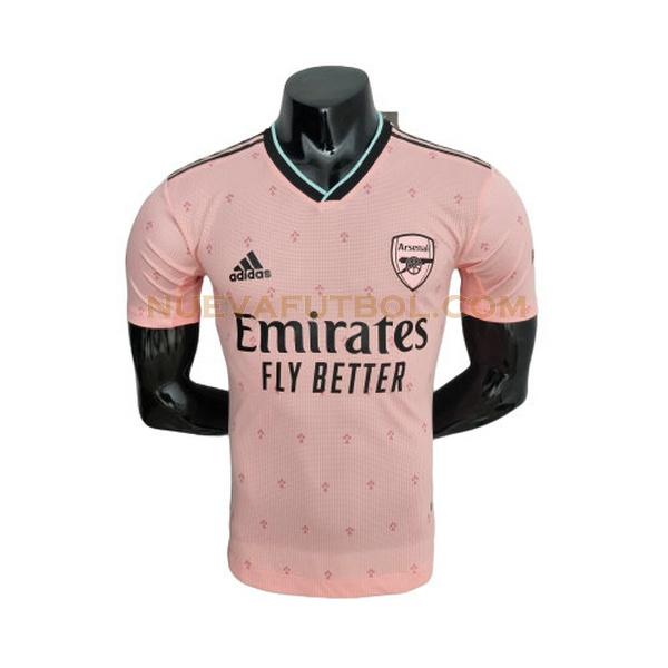 tercera camiseta arsenal player 2022 2023 rosa hombre
