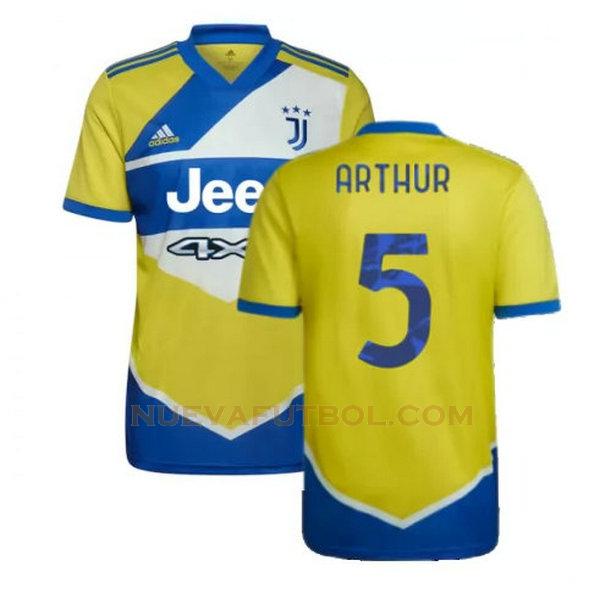 tercera camiseta arthur 5 juventus 2021 2022 amarillo azul hombre