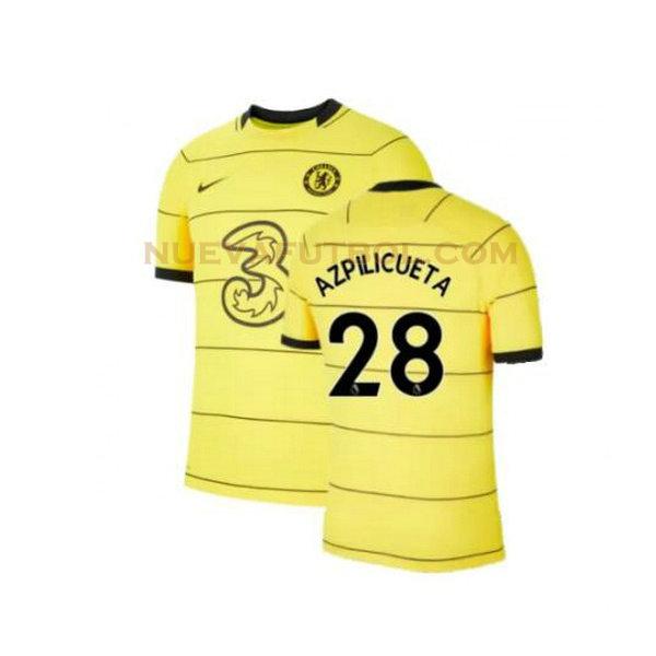 tercera camiseta azpilicueta 28 chelsea 2021 2022 amarillo hombre