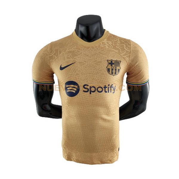 tercera camiseta barcelona player 2022 2023 amarillo hombre