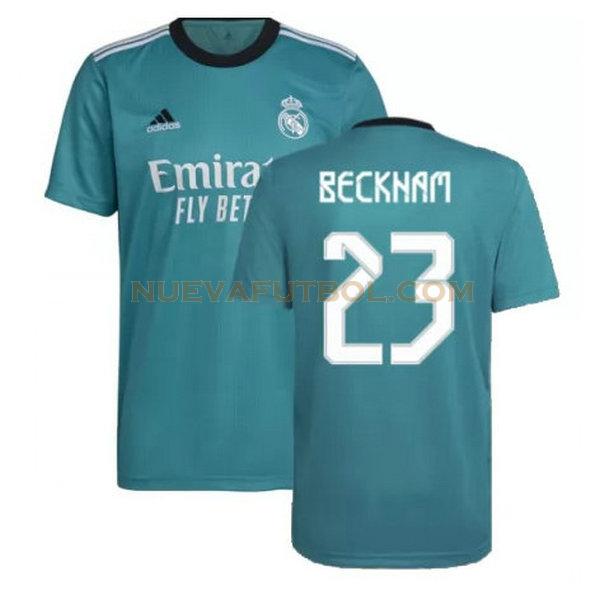 tercera camiseta beckham 23 real madrid 2021 2022 verde hombre