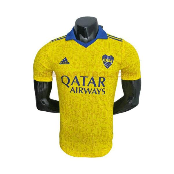 tercera camiseta boca juniors player 2022 2023 amarillo hombre