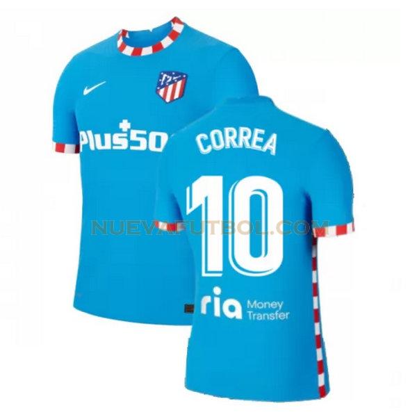 tercera camiseta correa 10 atletico madrid 2021 2022 azul hombre