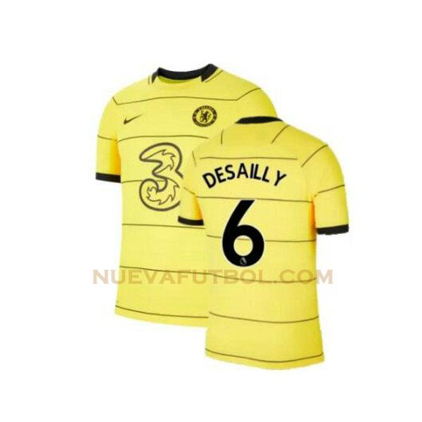 tercera camiseta desailly 6 chelsea 2021 2022 amarillo hombre