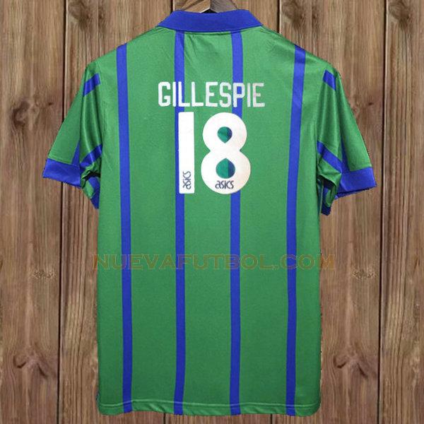 tercera camiseta gillespie 18 newcastle united 1993-1995 verde