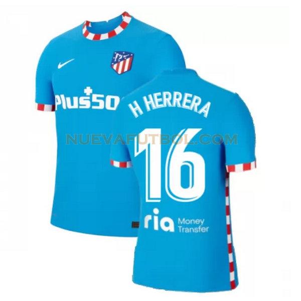 tercera camiseta h herrera 16 atletico madrid 2021 2022 azul hombre