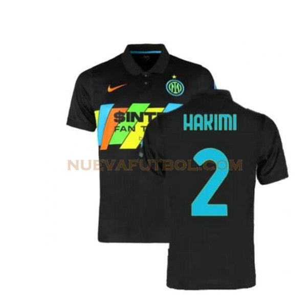 tercera camiseta hakimi 2 inter milan 2021 2022 negro hombre