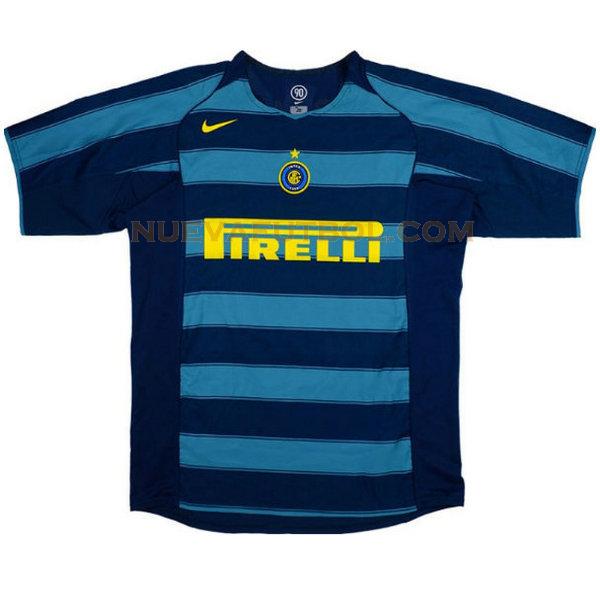 tercera camiseta inter milan 2004-2005 azul hombre