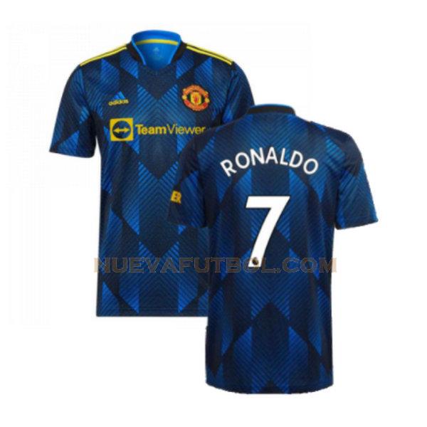 tercera camiseta manchester united 2021 2022 ronaldo 7 azul hombre