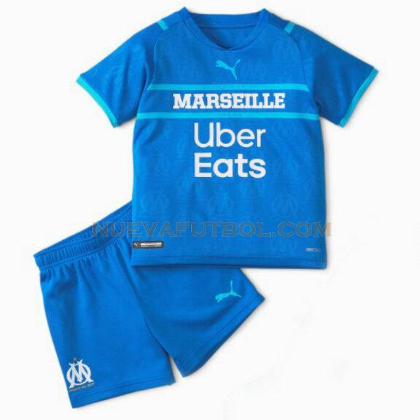 tercera camiseta marsella 2021 2022 azul niño