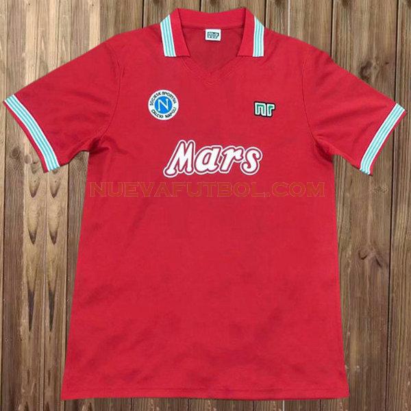 tercera camiseta nápoles 1988-1989 rojo