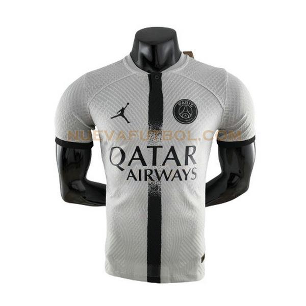 tercera camiseta paris saint germain player 2022 2023 gris hombre