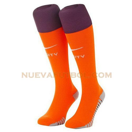 tercera equipacion calcetines manchester city 2018-2019 naranja hombre
