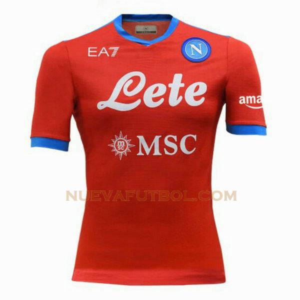 tercera equipacion camiseta nápoles 2021 2022 rojo hombre