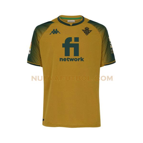 tercera equipacion camiseta real betis 2021 2022 amarillo hombre
