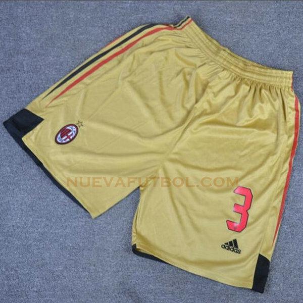 tercera pantalones cortos ac milan 2004-2005 amarillo hombre