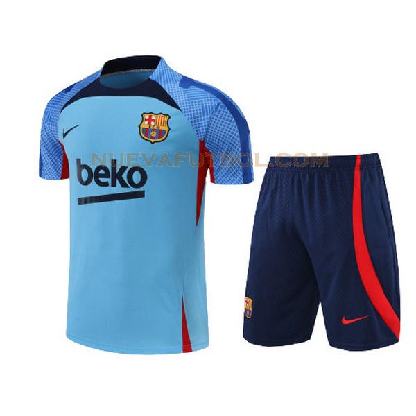 training camiseta barcelona conjunto 2022 2023 azul hombre