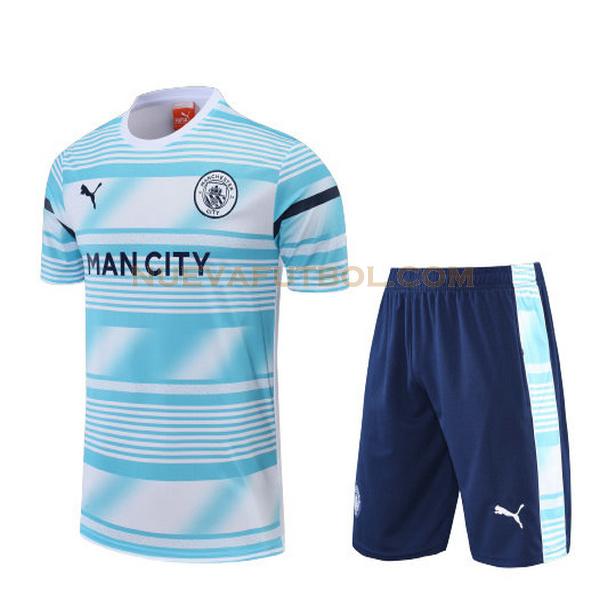 training camiseta manchester city conjunto 2022 2023 azul blanco hombre