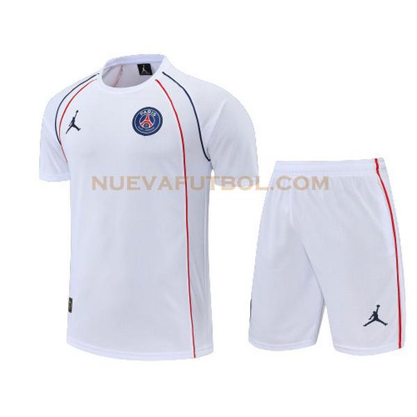 training camiseta paris saint germain conjunto 2022 2023 blanco hombre