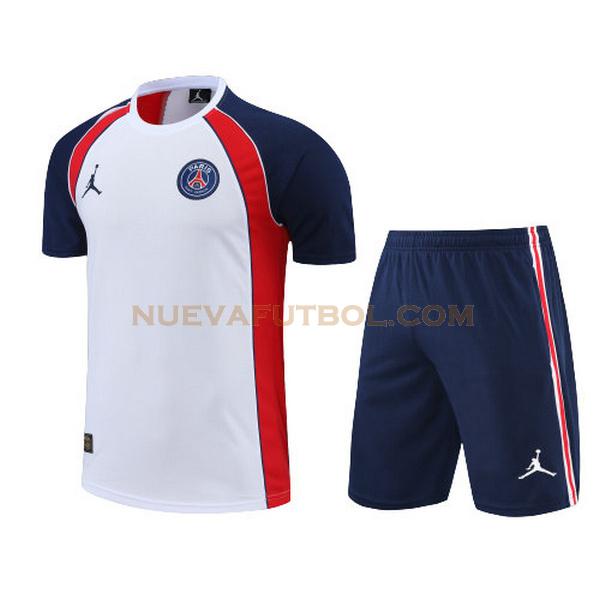 training camiseta paris saint germain conjunto 2022 2023 blanco rojo azul hombre