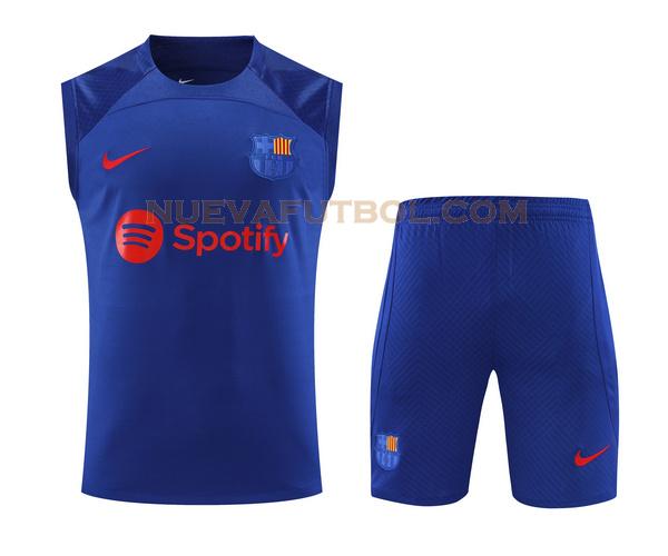 vest camiseta barcelona conjunto 2023 2024 azul hombre