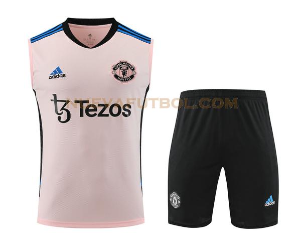 vest camiseta manchester united conjunto 2023 2024 rosa hombre